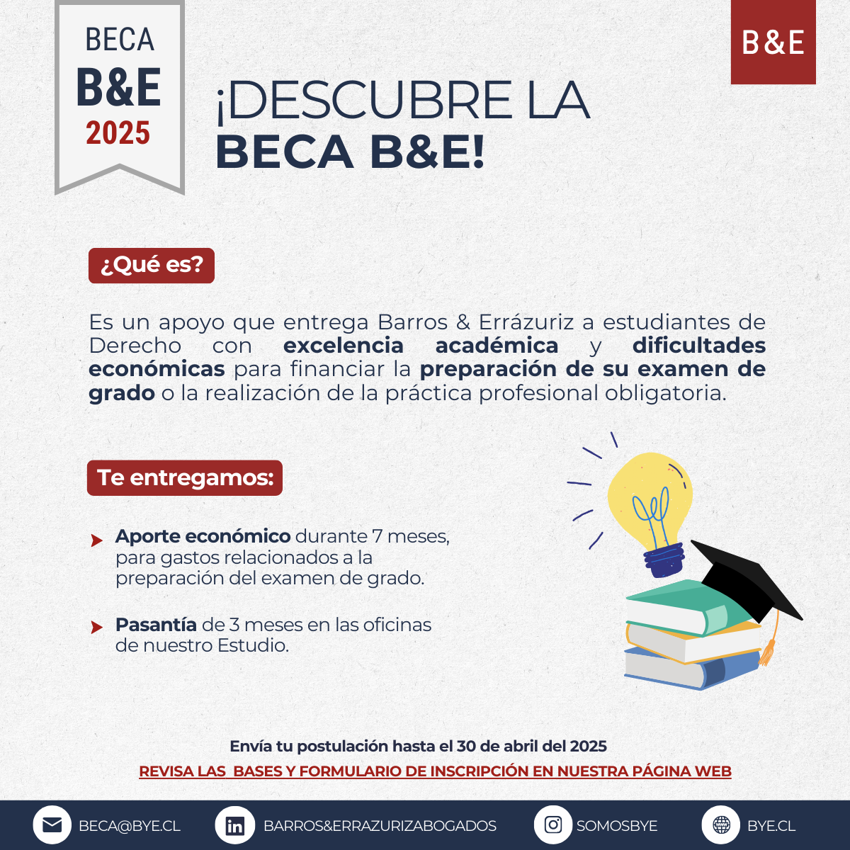 Convocatoria Beca B&E 2025 para preparar el examen de grado – Facultad ...